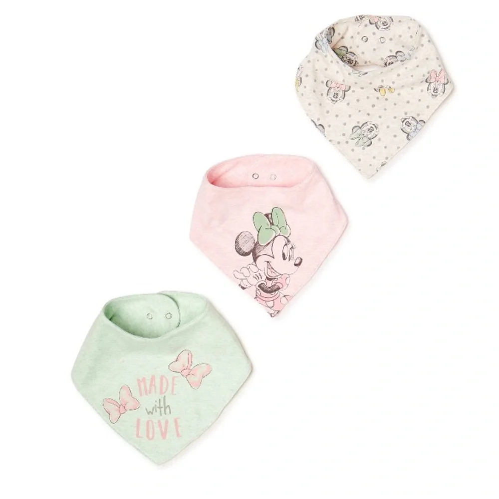 Disney Baby Minnie Mouse Bibs Size O/S NEW